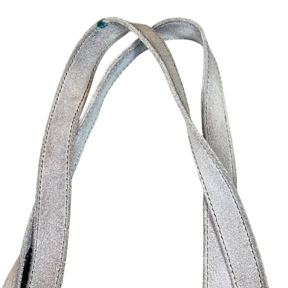 Beryll Gray Suede Tote Bag #159R - Picture 6 of 7